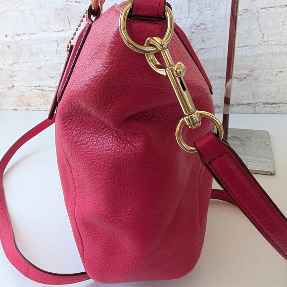 Coach Fuchsia KELSEY Crossbody Bag with Gold Accents - Picture 9 of 15